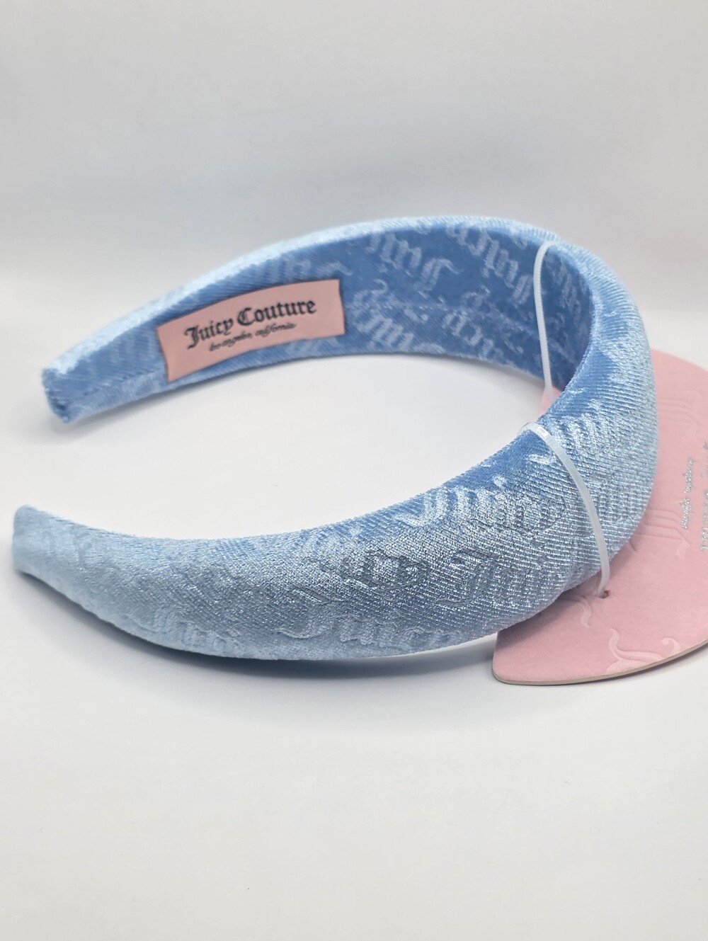 Juicy Couture Sky Blue Velvet Headband - Picture 3 of 6